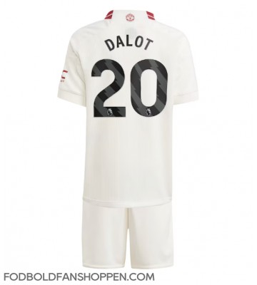 Manchester United Diogo Dalot #20 Tredjetrøje Børn 2023-24 Kortærmet (+ Korte bukser)